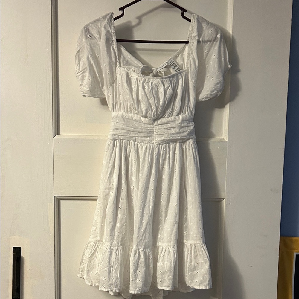 Sincerely Jules White Eyelet Mini Dress